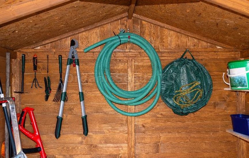 How to store hoses, tools, and garden furniture