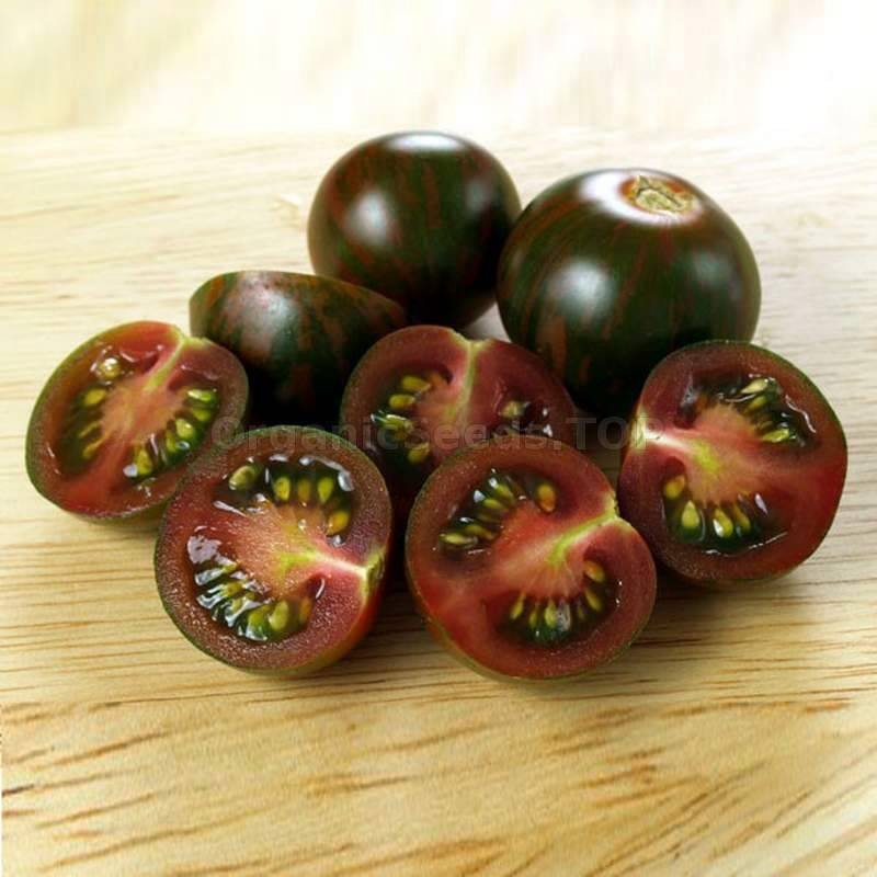 Images «Black Zebra» - Organic Tomato Seeds - ❀ Shipping is free for orders  over €50